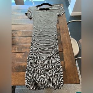 BCBG S ruched bodycon dress
